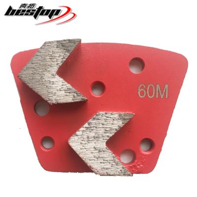 China For Concrete Floor Boom Segment Diamond Grinding Plates Shoes Grinding Trapezoid For Concrete Floor for sale