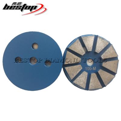 China High Efficiency 3 Inch Diamond Floor Grinding Disc With Polar Magnetic Backing for sale