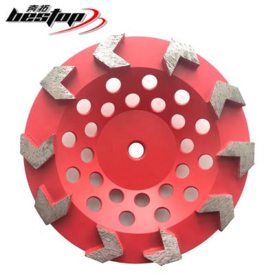 China D180mm Concrete And Stone Boom Segment Diamond Grinding Wheel For Concrete for sale