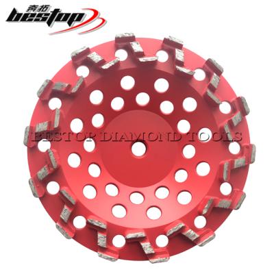 China Concrete And Stone Inch 180mm S 7 Segment Concrete And Stone Diamond Cup Grinding Wheel for sale