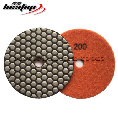 China High Gloss Polishing 5 Inch Diamond Dry Polishing Pad for Stone and Concrete for sale