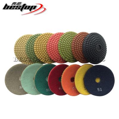 China D100mm Stone Polishing Diamond Polishing Pad Concave Wet Used for Granite for sale