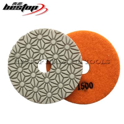 China White Quartz Stone Polishing Wet Diamond Polishing Pad 4 Inch for sale