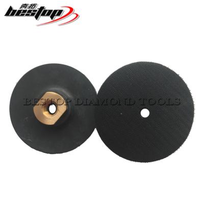 China 4 inch durable light weight extra flexible rubber backing pad for sale