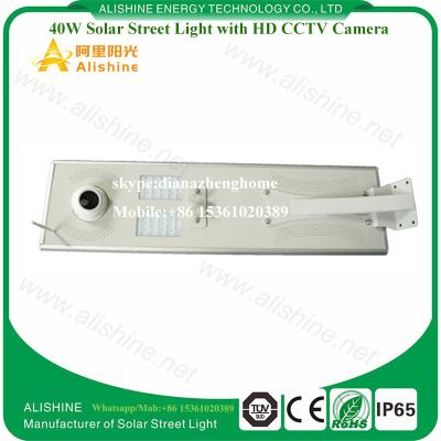 China Luz de calle solar integrada toda junta con la cámara del CCTV WiFi de HD en venta