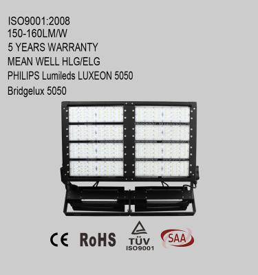 China Luz de inundación al aire libre de IP66 800W LED con la alta eficacia luminosa 120-160lm/W en venta