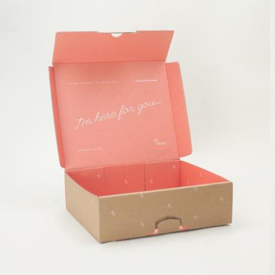 China Custom Small Luxury Pink Eco Color Printing Logo Cosmetic Recycled Packaging Paper Box Recyclable for sale