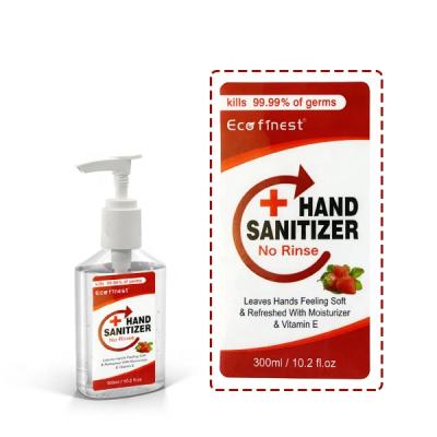 China Waterproof 60ml Hand Sanitizer Label Customized Printing for sale