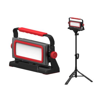 China Waterproof Portable Powerful ABS 3000lm LED Commercial Industrial Lighting Working Flood Light With Tripod for sale