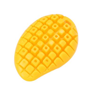 China Toy Wholesale Rubber Chewing Food Eco-Friendly Tooth Chewing Dog Style Mango Dog Cleaning Toy for sale