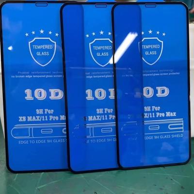 China Mobile Phone 9H Hard 10D Tempered Glass Shield Screen Protector For iPhone 6/6G/7/8/12 for sale