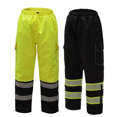 China Water Proof Rip Stop Poly Filled Insulated Winter Pants With Segment Tape Work Pants High Safety Visibility for sale