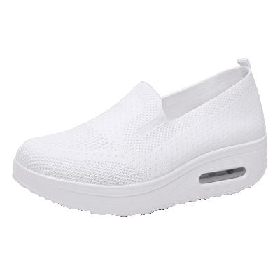 China EVA Plus Size Jinjiang Factory Knitted Upper Women Fashion Sneakers Women Sports Shoes for sale