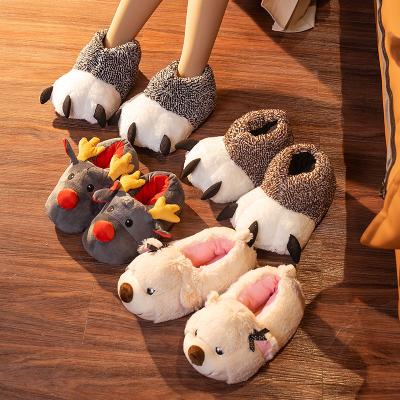 China Fashion Trend Plush Comfortable Fur Slipper Women's Furry Plush Slippers For Women for sale