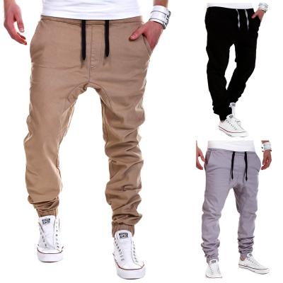 China Anti-Wrinkle Mens Cargo Pants Hip Hop Harem Joggers Pants Solid Mens Fitness Gym Pants Skinny Fit Sweatpants for sale