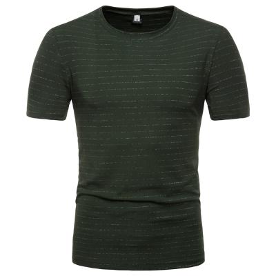 China Factory hot sale new anti-pilling men's solid color striped t-shirt for sale