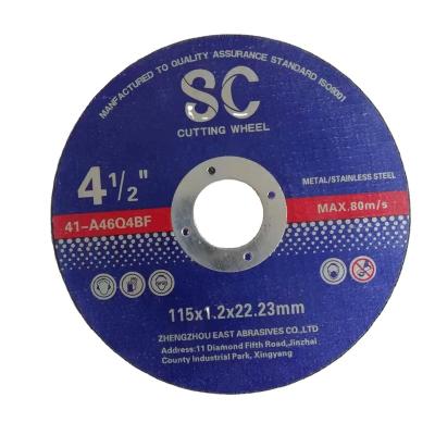 China 4.5 Inch 115*1.2*22mm Sharp And Durable Disc Cutting SC Best Selling F24-30 Best Selling Wheel for sale