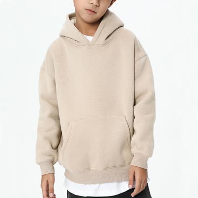 China Wholesale Breathable Heavycotton Fleece Pullover Plain White Cheap Oversized Kids Hoodie for sale