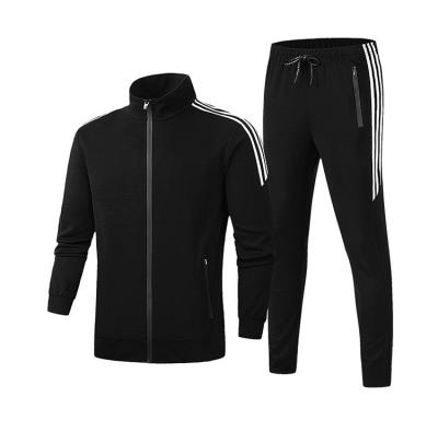 China High Quality Breathable Solid Color Blank Custom Logo Sweatsuit Jogger Training Unisex 100% Cotton Tracksuit for sale