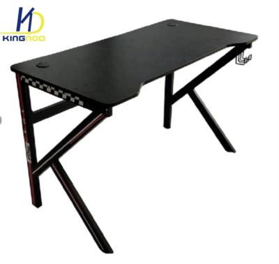 China Firm Hot Sale Modern Luxury Black Professional Wooden Computer Desks For Gamer for sale