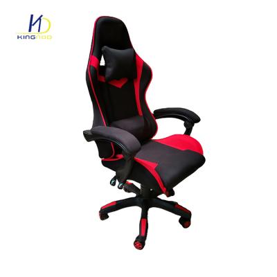 China (Size)Adjustable Modern Black Red Fabric PC Gaming Chair for sale