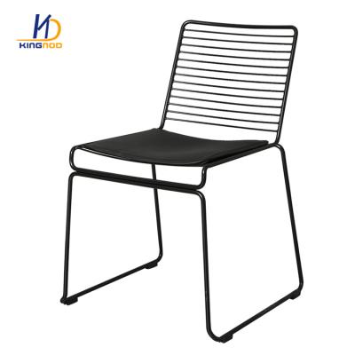 China Industrial Industrial Chair With Metal Wire Metal Cushion Painted Lounge Iron Chair for sale