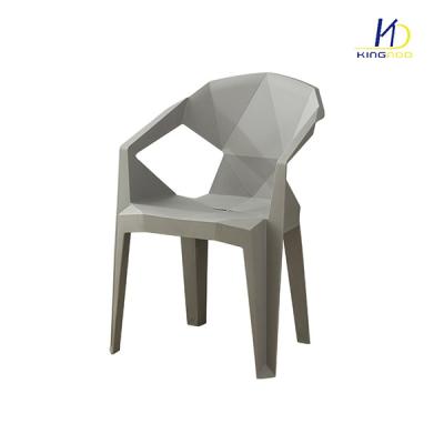 China Modern easy to store and move stackable cafe chair with angular design and comfort practicality for sale