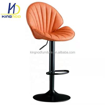 China Modern Design Seat Bar Stool Leather Kitchen Modern High Swivel Good Quality Adjustable Bar Stool for sale