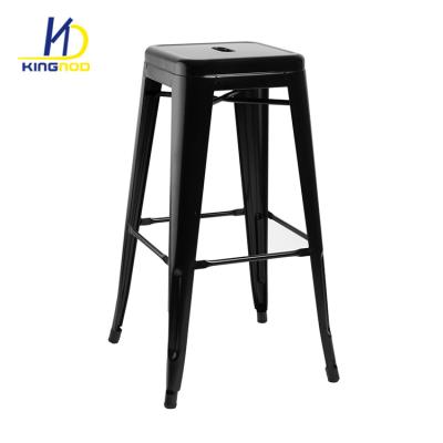 China Customized Professional Black Outdoor Modern Barstool Modern Metal Restaurant Chair Barstool for sale