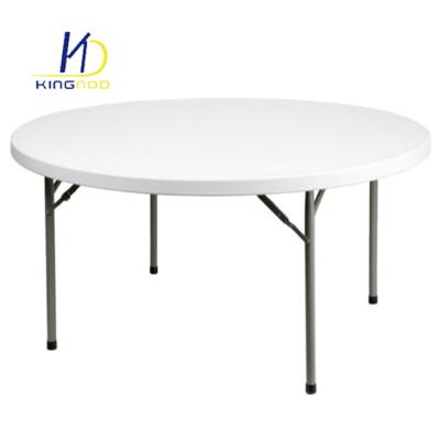 China Restaurant Table Folding Table High Quality Plastic Round Used For Banquet Outdoor Wedding Folding Tables for sale