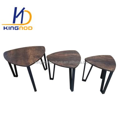 China MDF Top With Painted Metal Legs Style Sets Cheap Industrial Coffee Table for sale