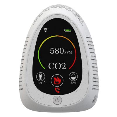 China PT-01 WIFI CO2 Meter with LCD Screen Temperature Humidity Detector Air Gas Analyzer with PT-01 Smoke Detector for sale