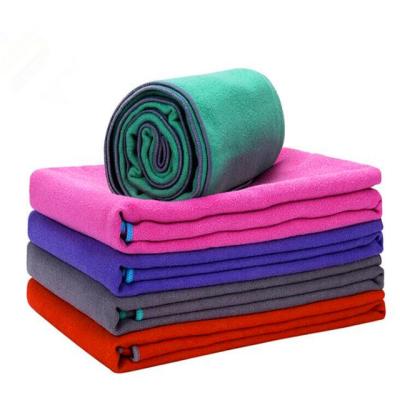 China High Quality Compressed Microfiber Yoga Compressed Towel Non Slip Absorbent Hot Yoga Mat Towel 24 x 72 inch for sale