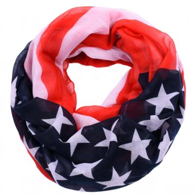 China Eco Friendly USA Flag Eco Friendly Premium Vintage Stars Stripes American Flag Beach Soft Patriotic Wrap Forever Scarf for sale