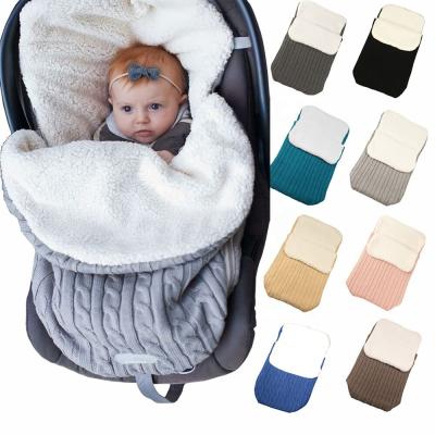 China Anti-Static Anti-Static Baby Wrap Wrap Blanket Infant Knitted Fleece Covers Stroller Soft Newborn Sleeping Bag for sale