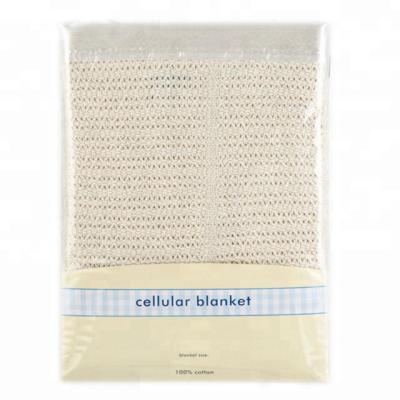 China Hot Sale Anti-pilling Baby Muslin Blanket 100 Cotton Cellular Baby Wrap Tarpaulin for sale