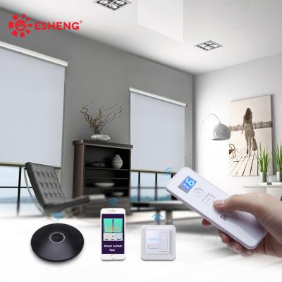 China Minimalist Wifi App Control Smart Hub Motorized Automatic Waterproof Roller Shades for Home and Office for sale