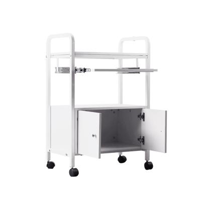 China DTY Modern White Modern Furniture Metal Hairdressing Beauty Barber Shop Drawer Trolley for sale