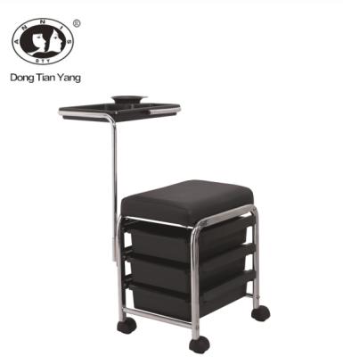 China Modern Leather PVC Manicure Pedicure Spa Salon Furniture Trolley Cart Chair DTY No Piping for sale