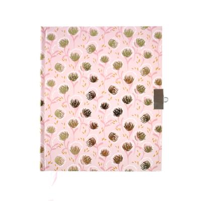 China Custom Creative Hardcover Spiral Notebook Maker Password Lock Bronzing Notebook Diary for sale