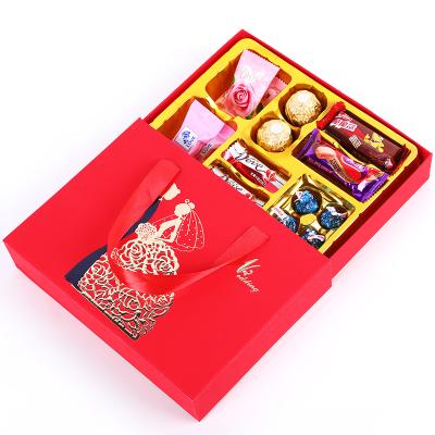 China Recycled Materials Packaging Gift Box Pink Blue Wedding Box Chocolate Paper Wholesale Custom Individual Erecting Boxes Art Paper Customized Gray Board for sale