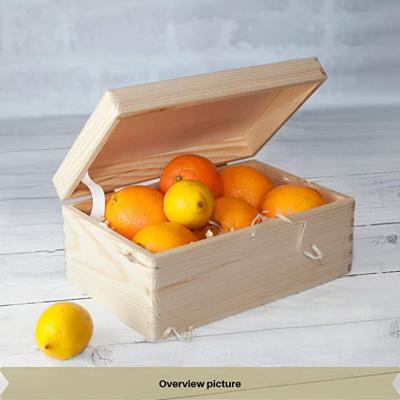 China Large Wooden Europe Storage Souvenir Box Wooden Plain Unpainted Without Handles for sale