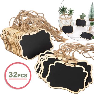 China Europe Chalkboard Tags Mini Chalkboard Signs Wooden Chalkboard Hanging Wooden Tags for sale