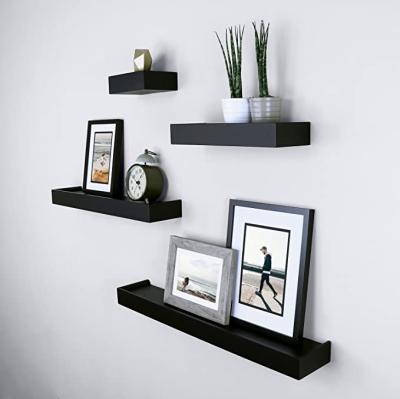 China Modern Black Europe Ledge Wall Floating Shelves for sale