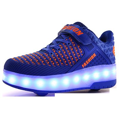 China Fashion\High Quality Children Comfortable\Durable\Breathable\Lighted Led Light Weight Kids Shoes Single Wheel Roller Skate Shoes for sale