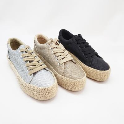 China Lightweight High Quality Durable Using Various Women Canvas Sneakers , Flat Vulcanized Shoes for sale