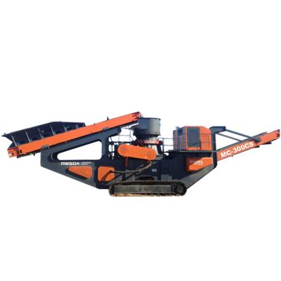 China Mining Machinery Waste Rock Cone Crushing Price High Quality Hot Sales Mobile Cone Crusher Plant MC-300CS for sale