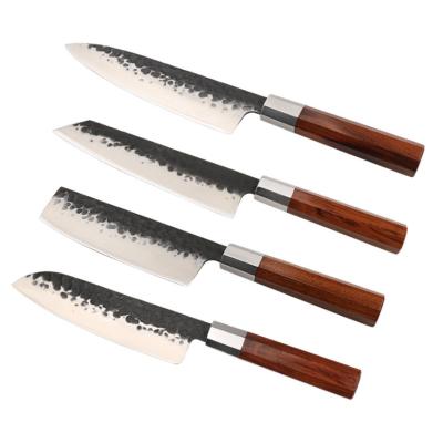 China Messer CLASSIC 3 Kitchen Moves High Carbon 4cr13 Layers Plated Steel Handle Forged Knife Set With Octagonal Handle for sale