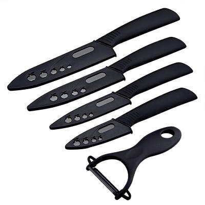 China Hot Sale Amazon Gift Box Viable Colorful Blade Kitchen Ceramic Knife Set Five-piece Set Packaging Kitchen Cutting Foods 2.0mm for sale