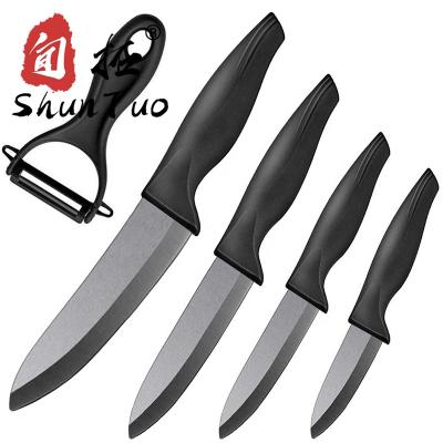 China SHUNTUO 5 PCS Viable Color Ceramic Handle Kitchen Zirconia E Knife Set for sale